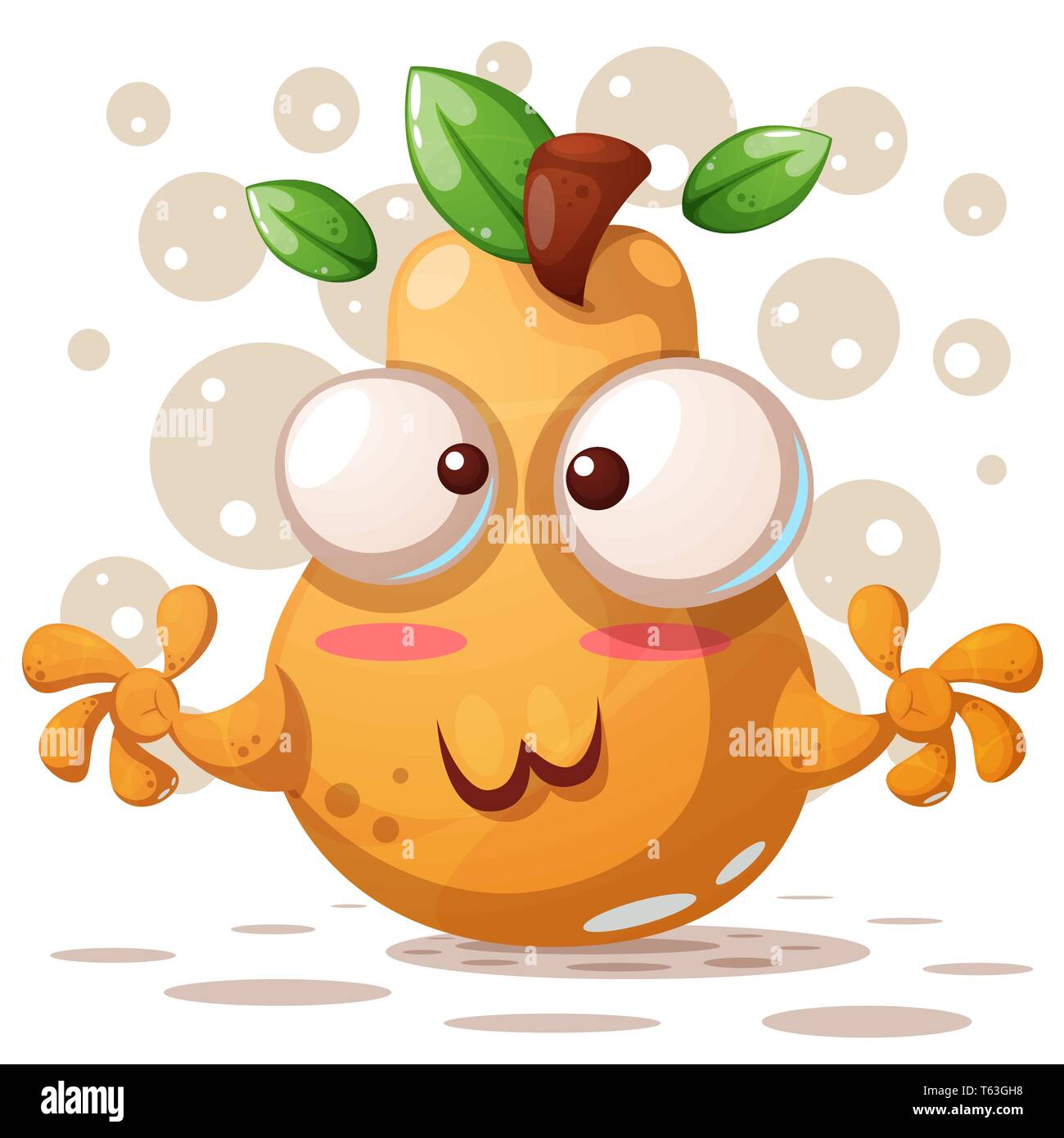 Cute pear illustration - cartoon characters Stock Vector Image & Art ...