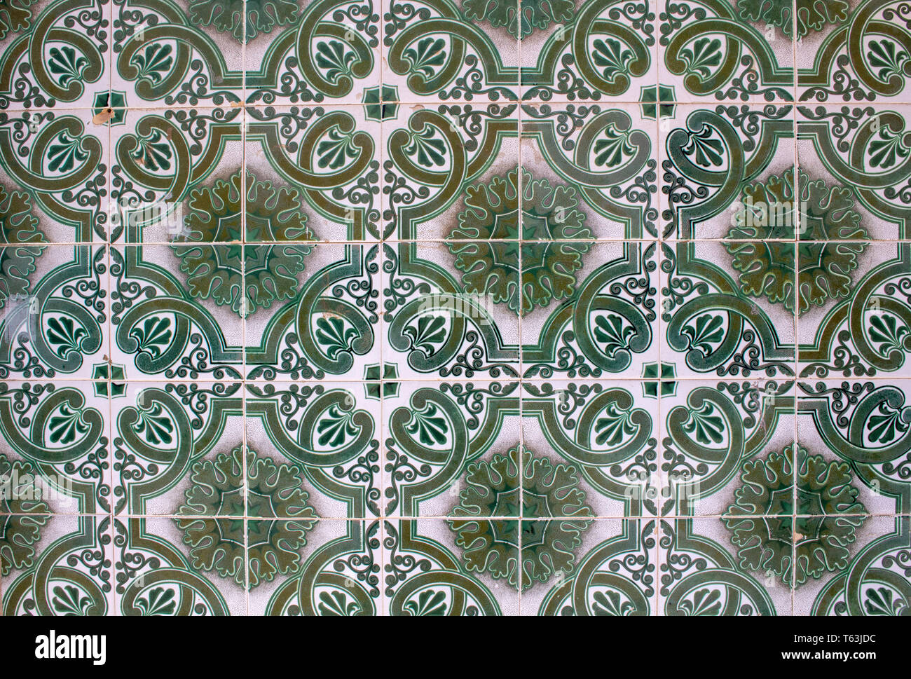 Close up image of traditional Portuguese tiles Stock Photo