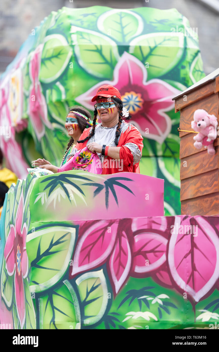 New Orleans, Louisiana, USA February 23, 2019 Mardi Gras Parade