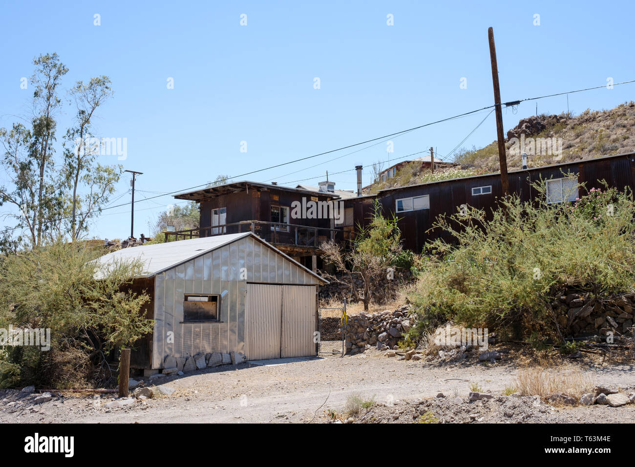 Houses on Oatman, Arizona, USA Stock Photo Alamy
