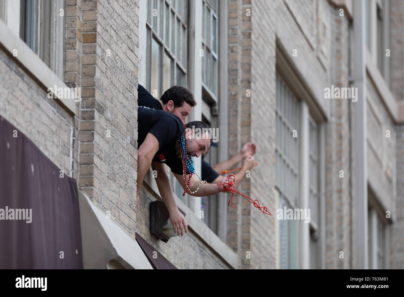 New Orleans, Louisiana, USA February 23, 2019 Mardi Gras Parade, Men