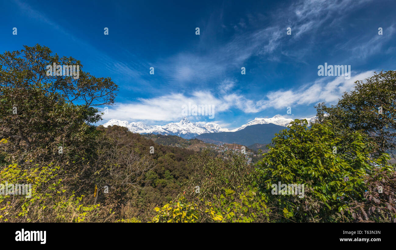 Fishtail mountain long view Stock Photo