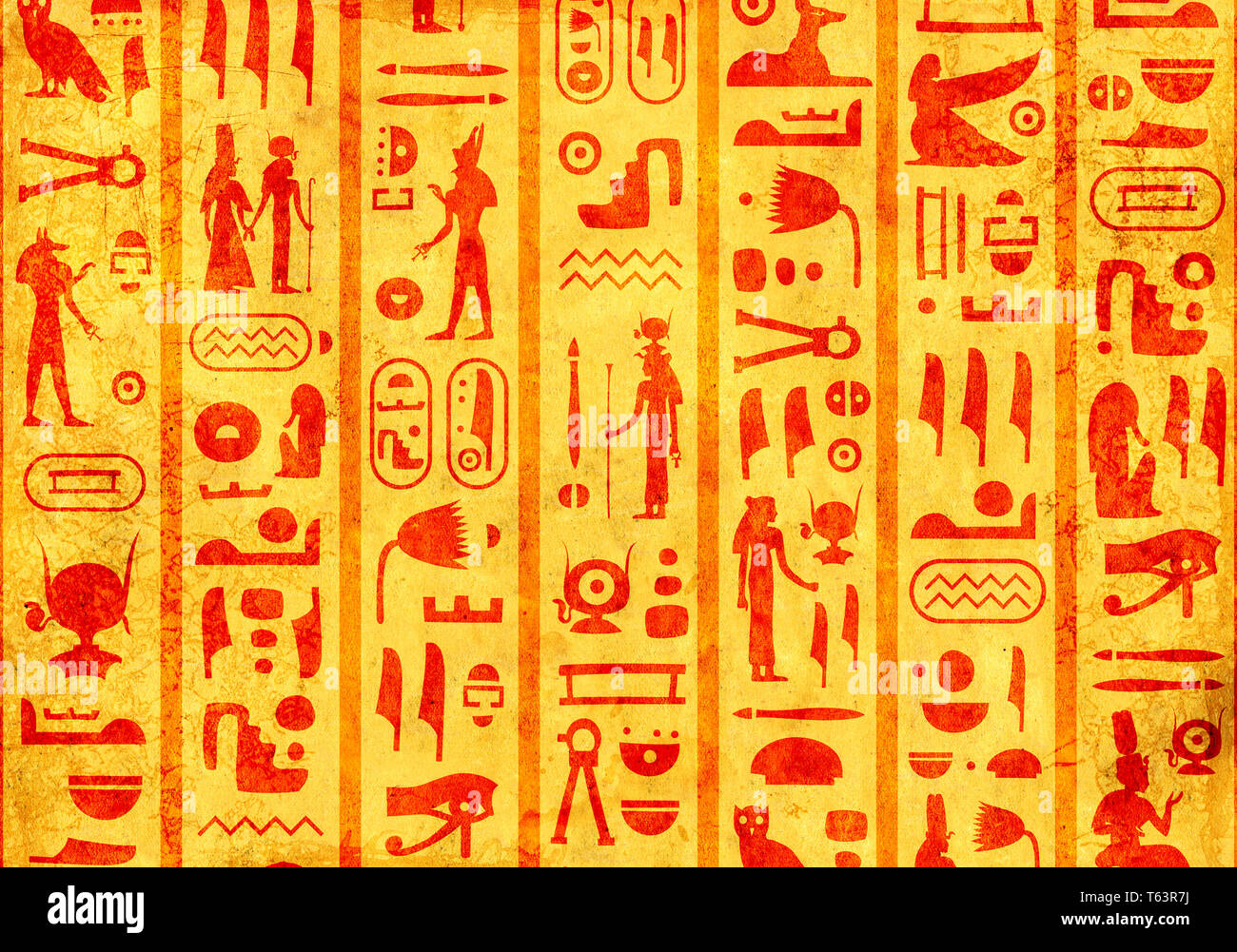 Hieroglyphics in Yellow  Black Wallpaper  Marmalade Art