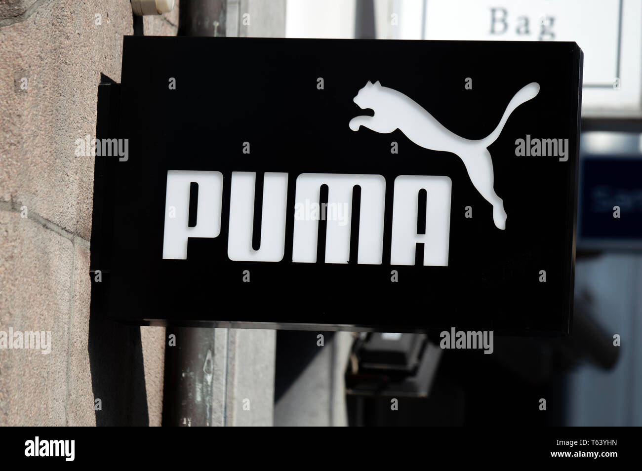 Puma Logo At Amsterdam The Netherlands 2019 Stock Photo