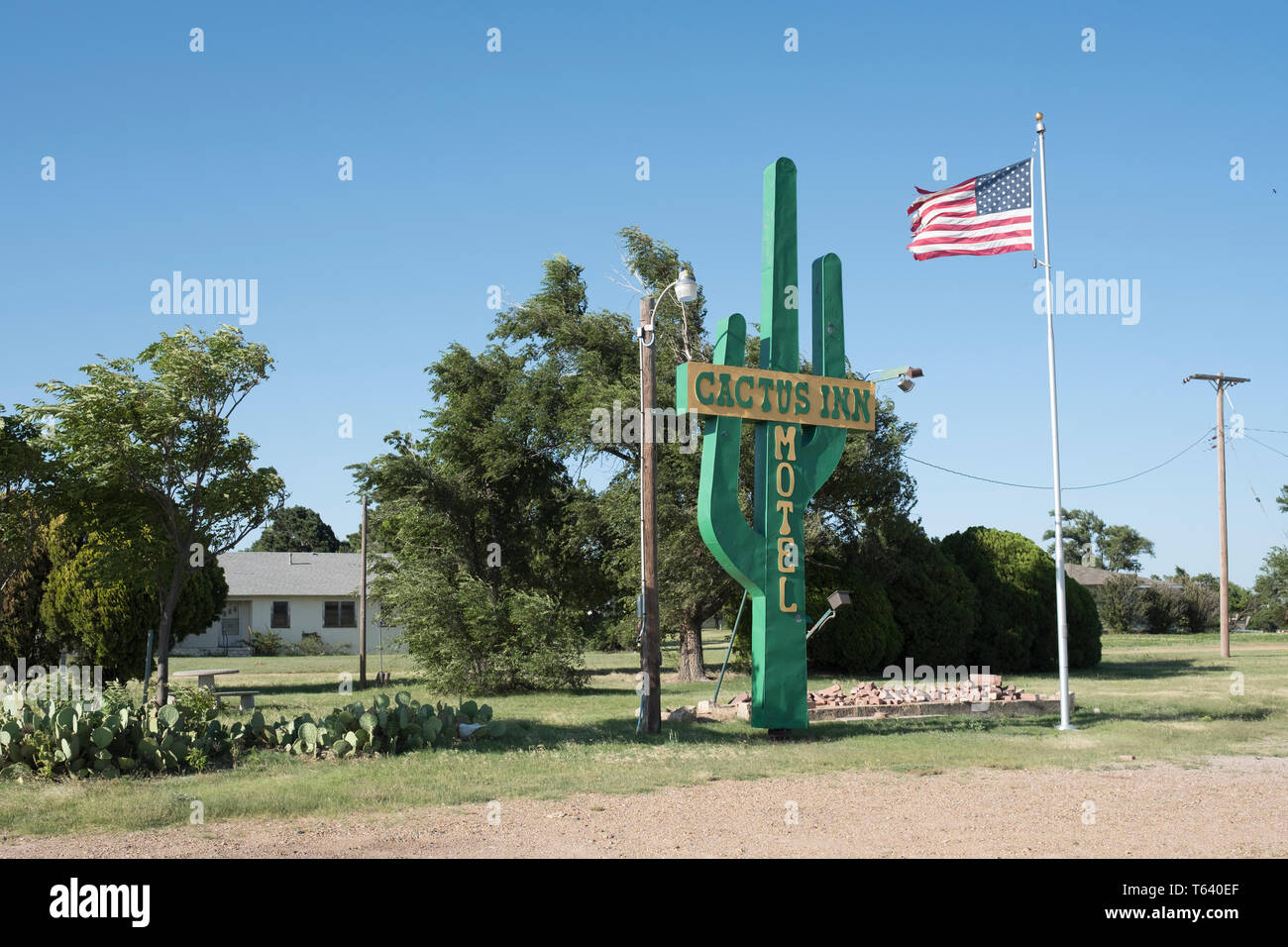 Cactus Inn Motel on U.S. Route 66 in McLean, Texas, USA Stock Photo - Alamy