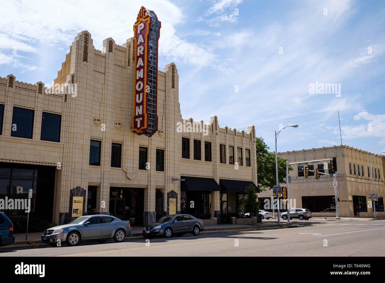 Paramount Theater facade in Amarillo, Texas, USA Stock Photo Alamy