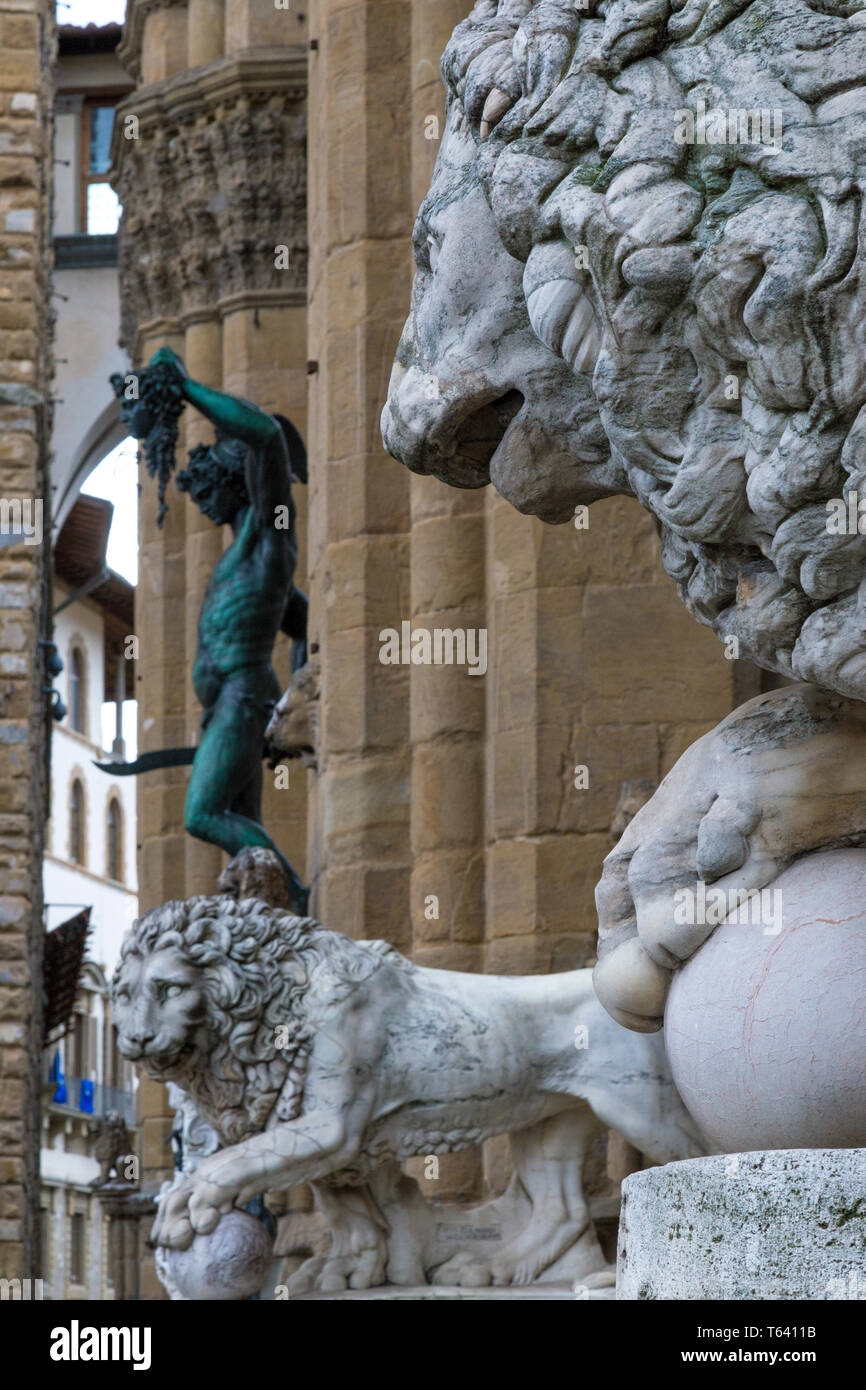 Sculptures in Florence, Italy Stock Photo Alamy
