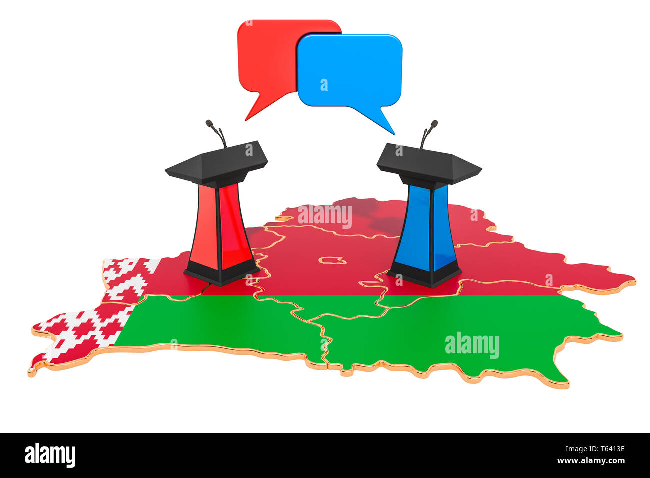 Belorussian Debate concept, 3D rendering isolated on white background Stock Photo
