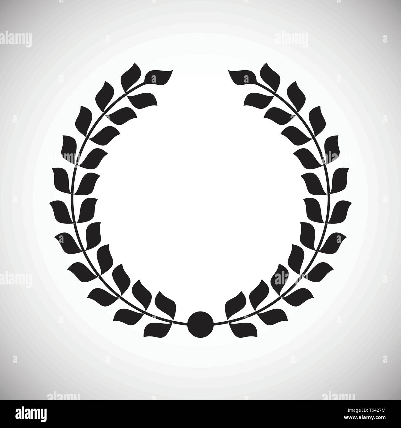 Wreath icon on background for graphic and web design. Simple vector ...