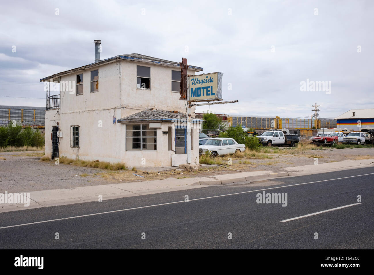 Abandoned Wayside Motel on Historical Route 66, Grants, New Mexico, USA