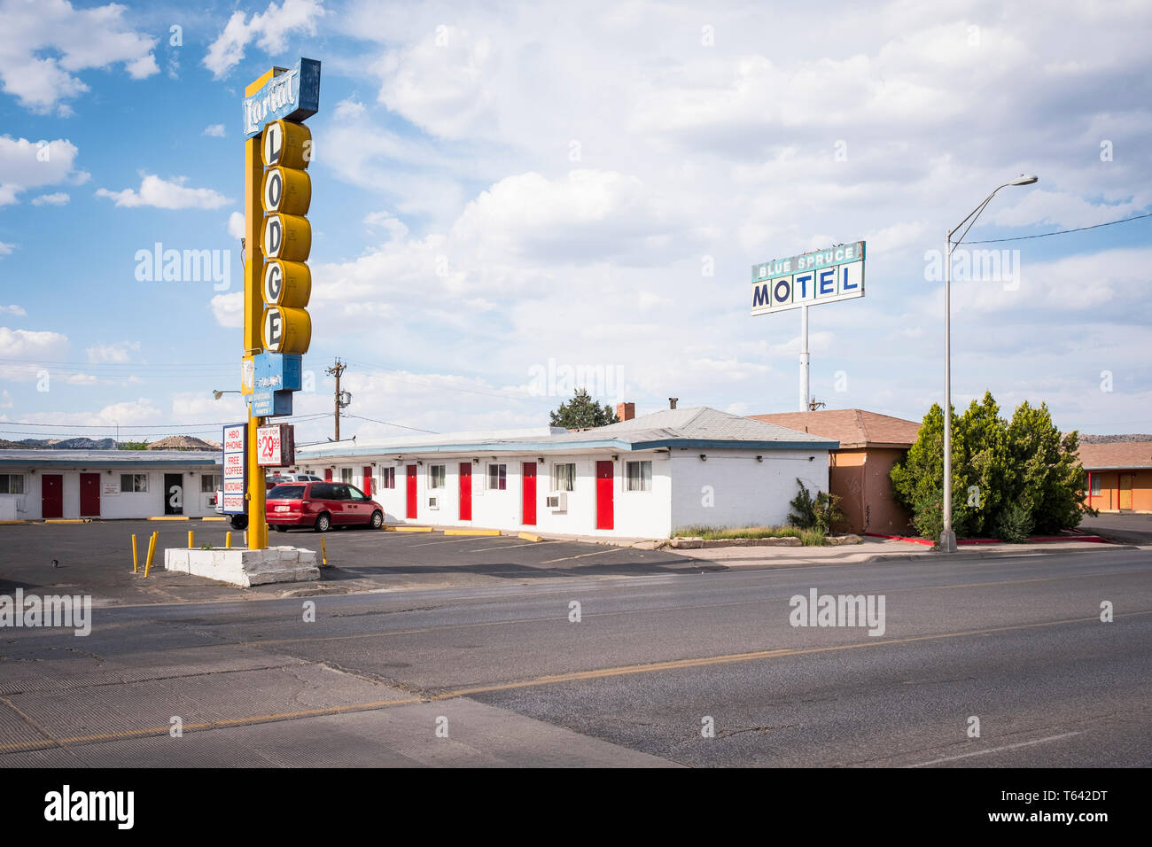 Gallup new mexico roadside motel sign route 66 hires stock photography