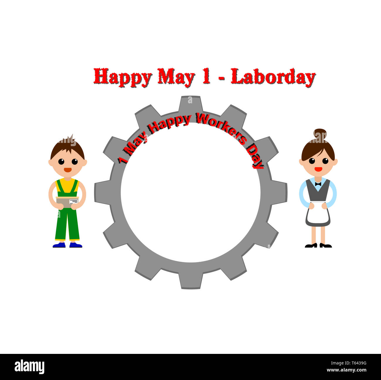 1 may happy workers day - 1 may happy laborday vector illustration Stock Photo
