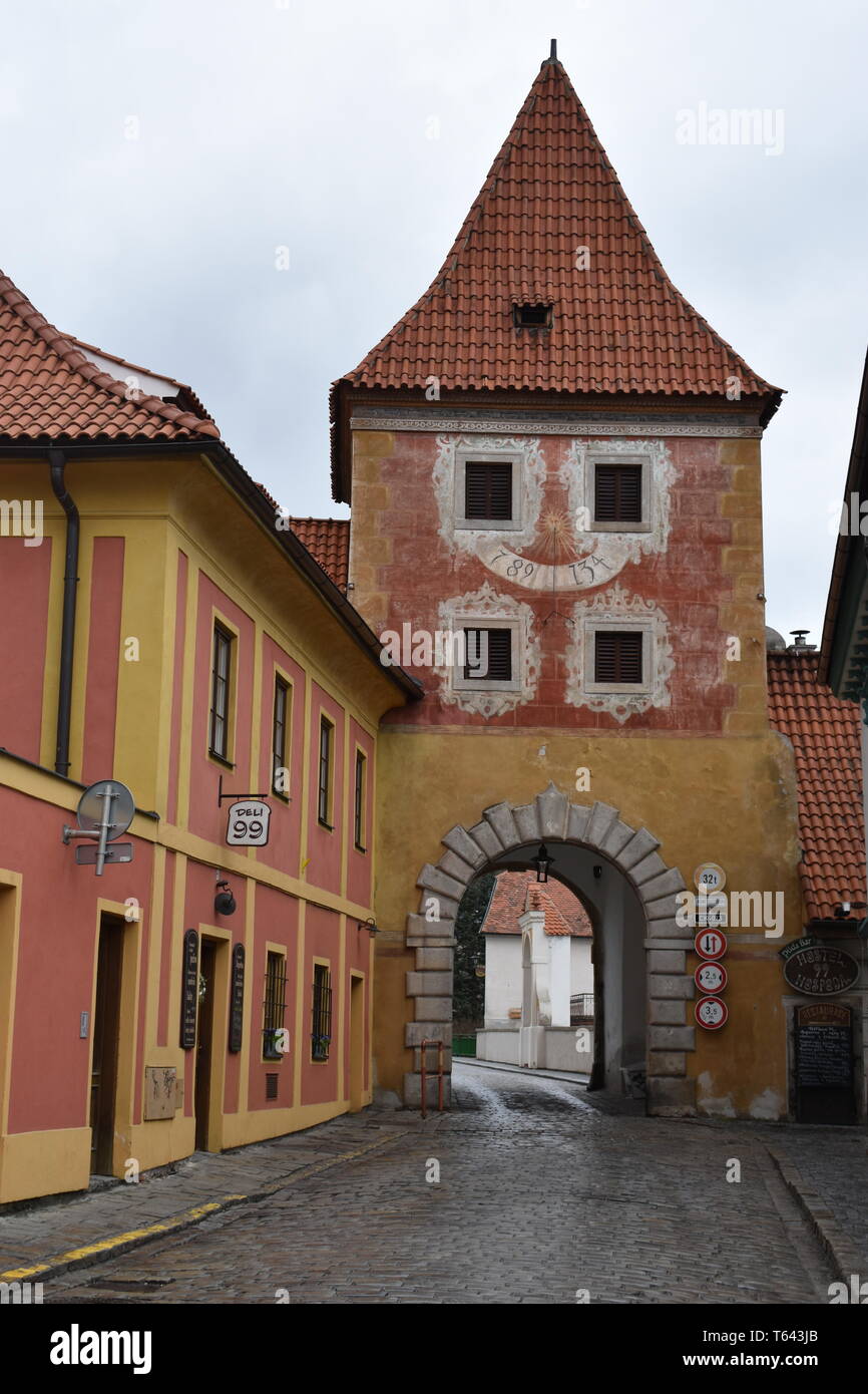 Kresty Krumlov Czech Republic March 18, 2017 Travel Czech Rep Best 10 Top 10 Travel More Czech Rep Beautiful Scenery History Historical Travel Europe Stock Photo