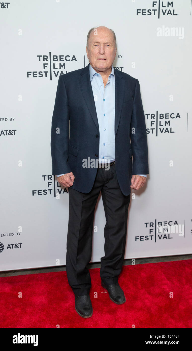 New York, NY - April 28, 2019: Robert Duvall attends world premiere of