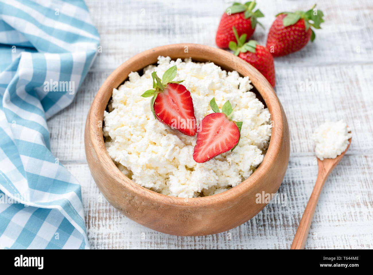 Cottage Cheese Or Curd Cheese In Bowl Rich In Protein And Calcium