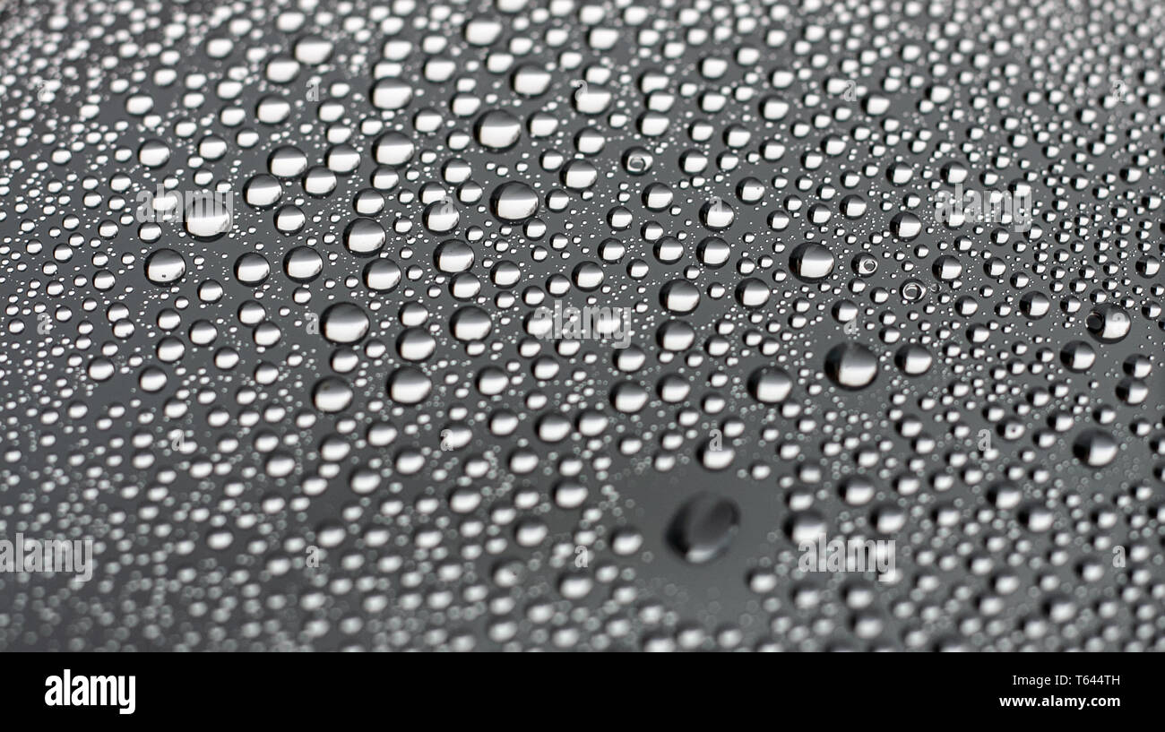 Water condensation on window glass background. Stock Photo