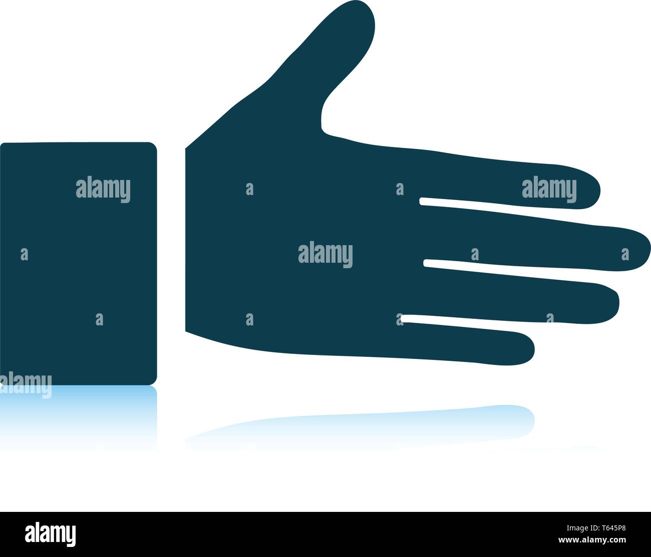 Open hend icon. Shadow reflection design. Vector illustration Stock ...