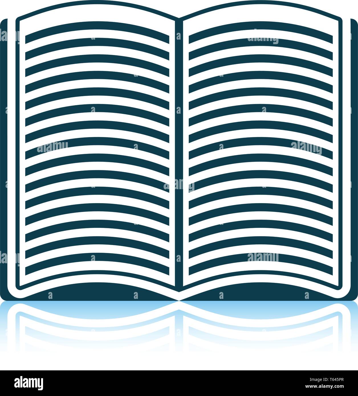 Open book icon. Shadow reflection design. Vector illustration Stock ...