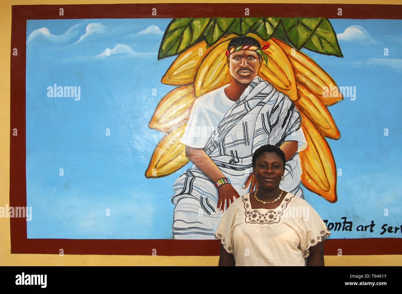 Wall Painting from Tetteh Quarshie, Ghana Stock Photo Alamy