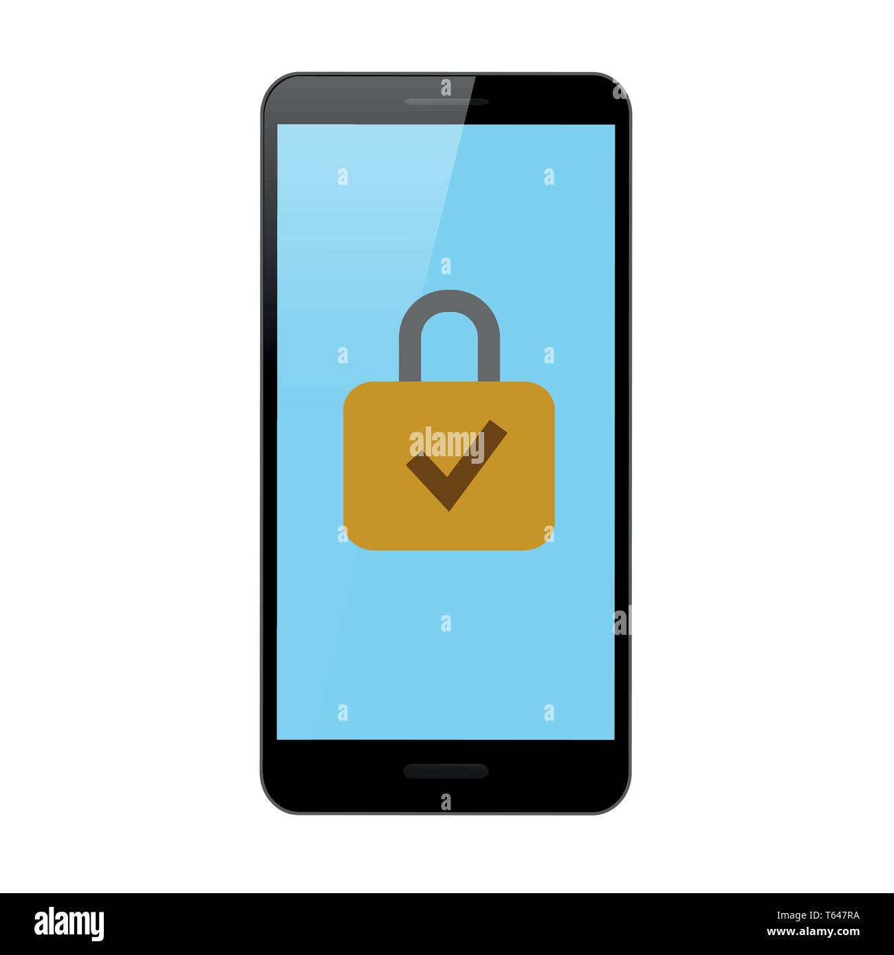 encrypted data in the smartphone vector illustration EPS10 Stock Vector