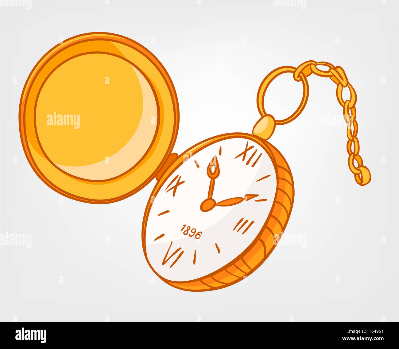 Cartoon Home Clock Stock Photo