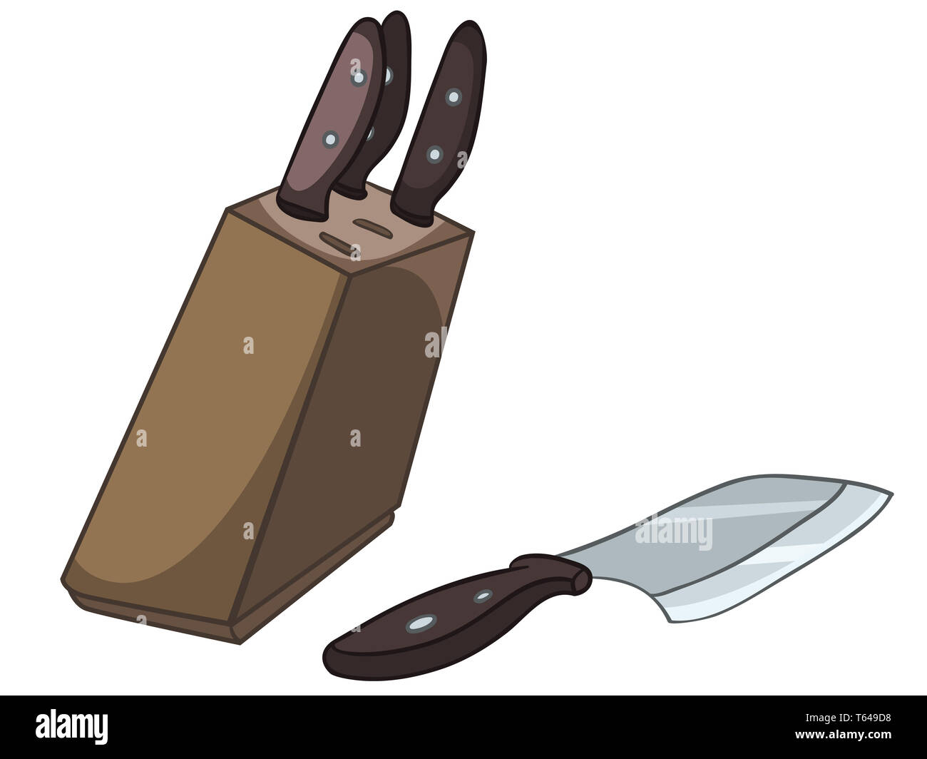 Cartoon knife hi-res stock photography and images - Alamy
