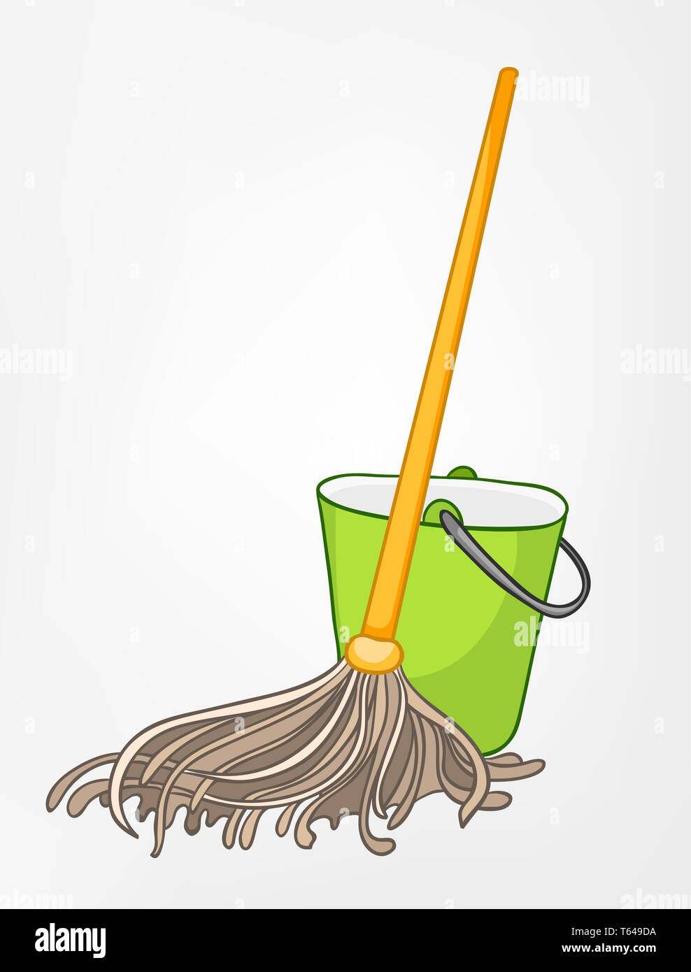 Cartoon Home Miscellaneous Mop Stock Photo Alamy