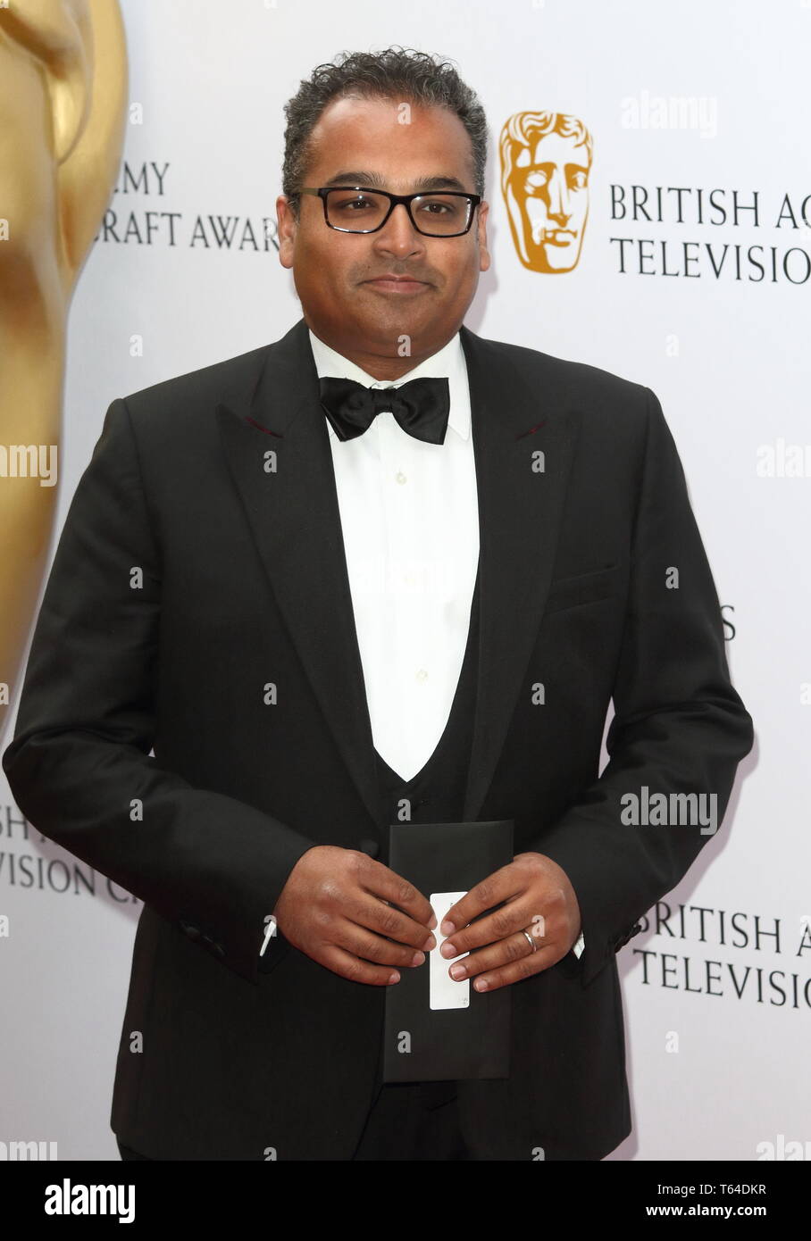 London, UK. 28th Apr, 2019. Krishnan Guru-Murthy at the British Academy (BAFTA) Television Craft Awards at The Brewery, Chiswell Street Credit: SOPA Images Limited/Alamy Live News Stock Photo