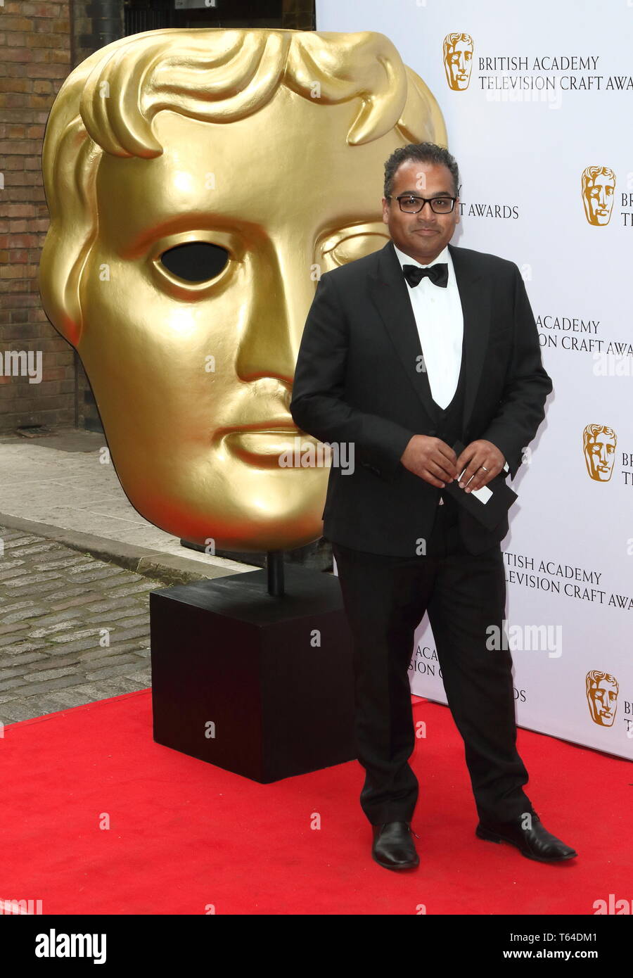 London, UK. 28th Apr, 2019. Krishnan Guru-Murthy at the British Academy (BAFTA) Television Craft Awards at The Brewery, Chiswell Street Credit: SOPA Images Limited/Alamy Live News Stock Photo