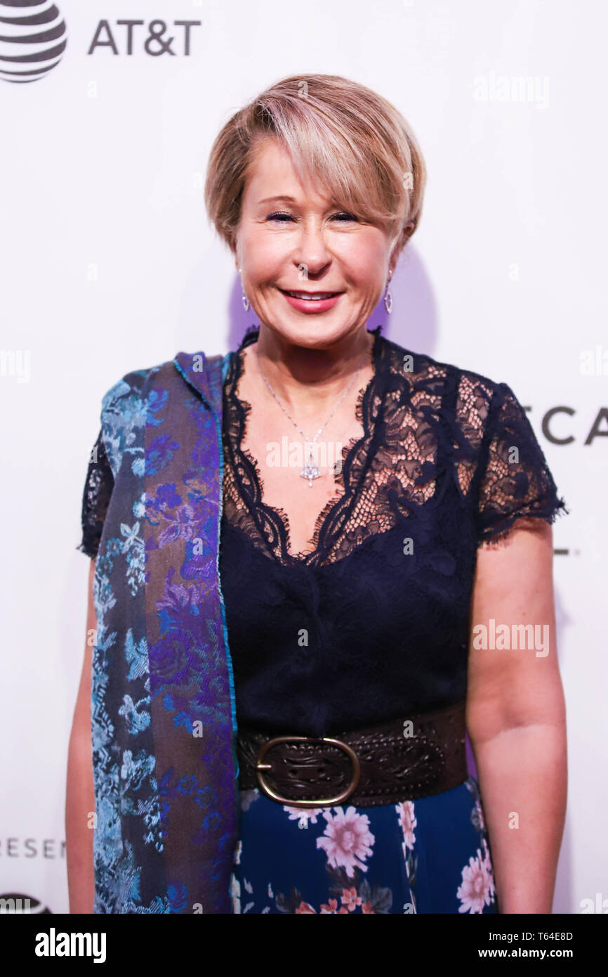 New York, New York, USA. 28th Apr, 2019. Actor, panel moderator, and voice of Lisa Simpson, Yeardley Smith attends ''Tribeca TV: The Simpsons 30th Anniversary'' during the 2019 Tribeca Film Festival at BMCC Tribeca PAC on April 28, 2019 in New York City. Credit: William Volcov/ZUMA Wire/Alamy Live News Stock Photo