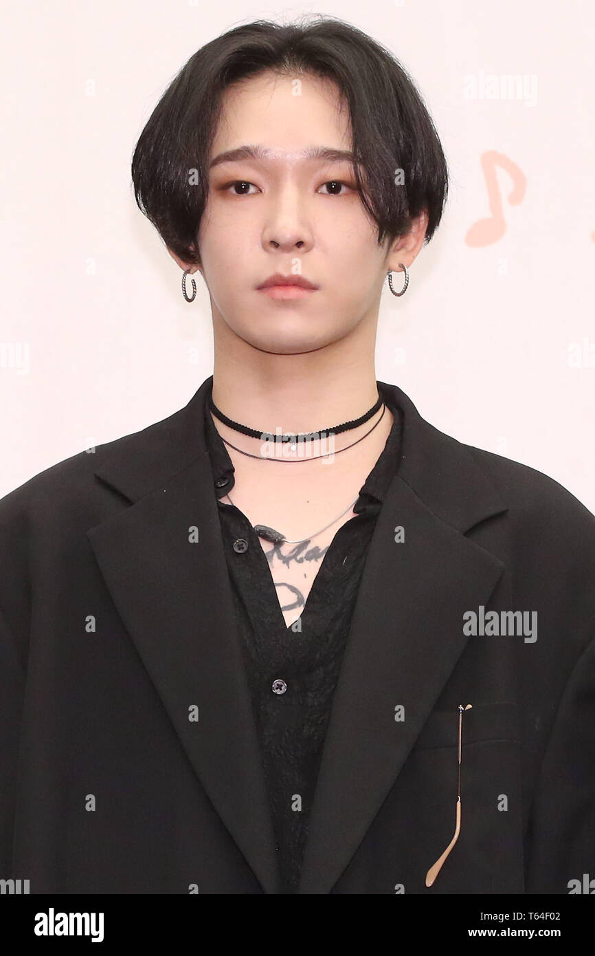 29th Apr, 2019. S. Korean singer Nam Tae-hyun South Korean singer Nam  Tae-hyun poses for a photo during a publicity event for the cable TV  network tvN's new entertainment program "Studio Vibes"