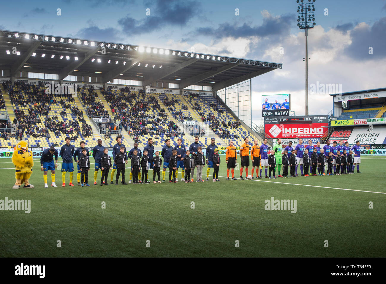 Sint Truiden Belgium April 28 Line Up During The Jupiler Pro League Play Off 2 Group A Match Day 6 Between Stvv Vs Beerschot Wilrijk On April 28 19 In Sint Truiden Belgium