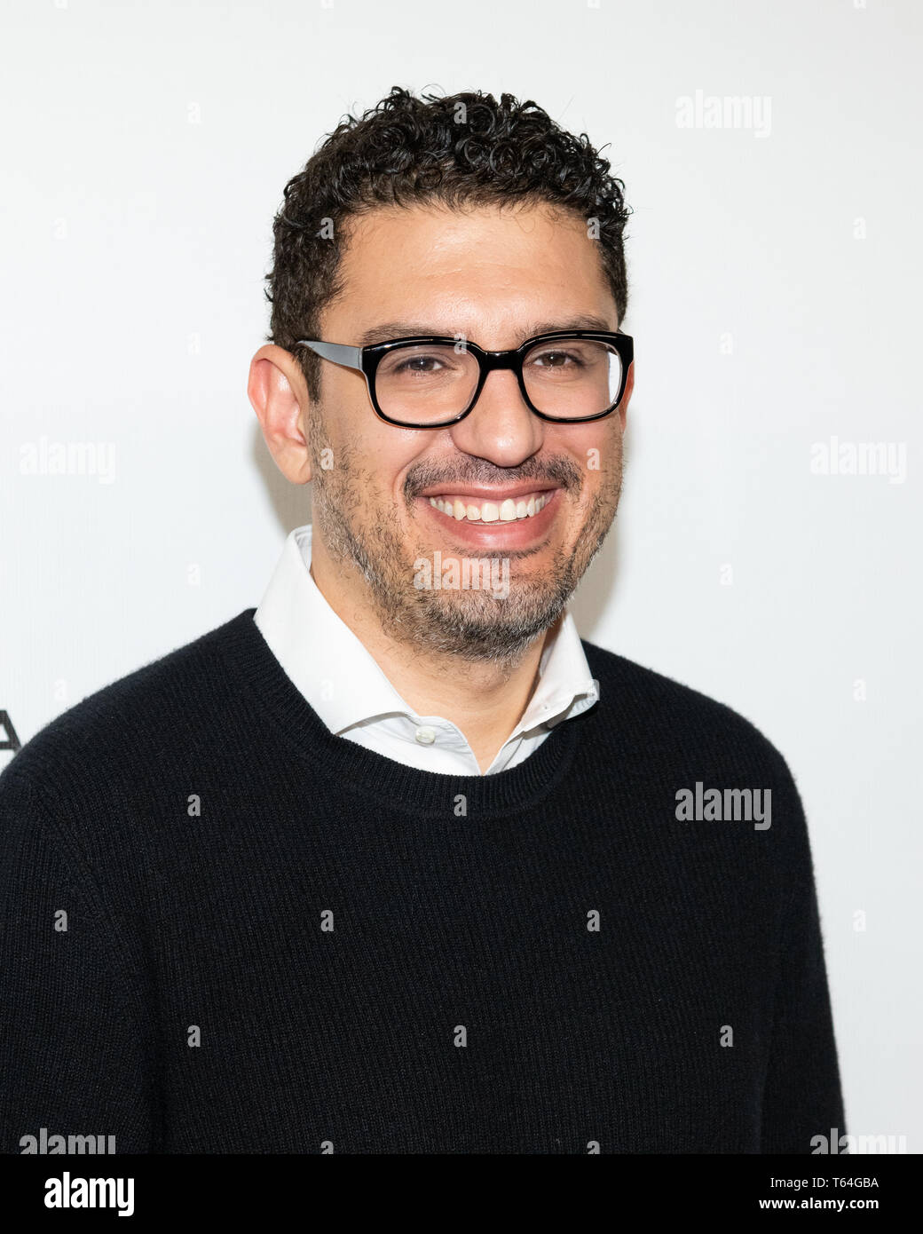 Sam Esmail at the Tribeca Film Festival red carpet arrivals for Tribeca Talks - 'A Farewell to Mr. Robot' at the 'Spring Studio - The Marriott Bonvoy Boundless Theater from Chase' in New York City. Stock Photo
