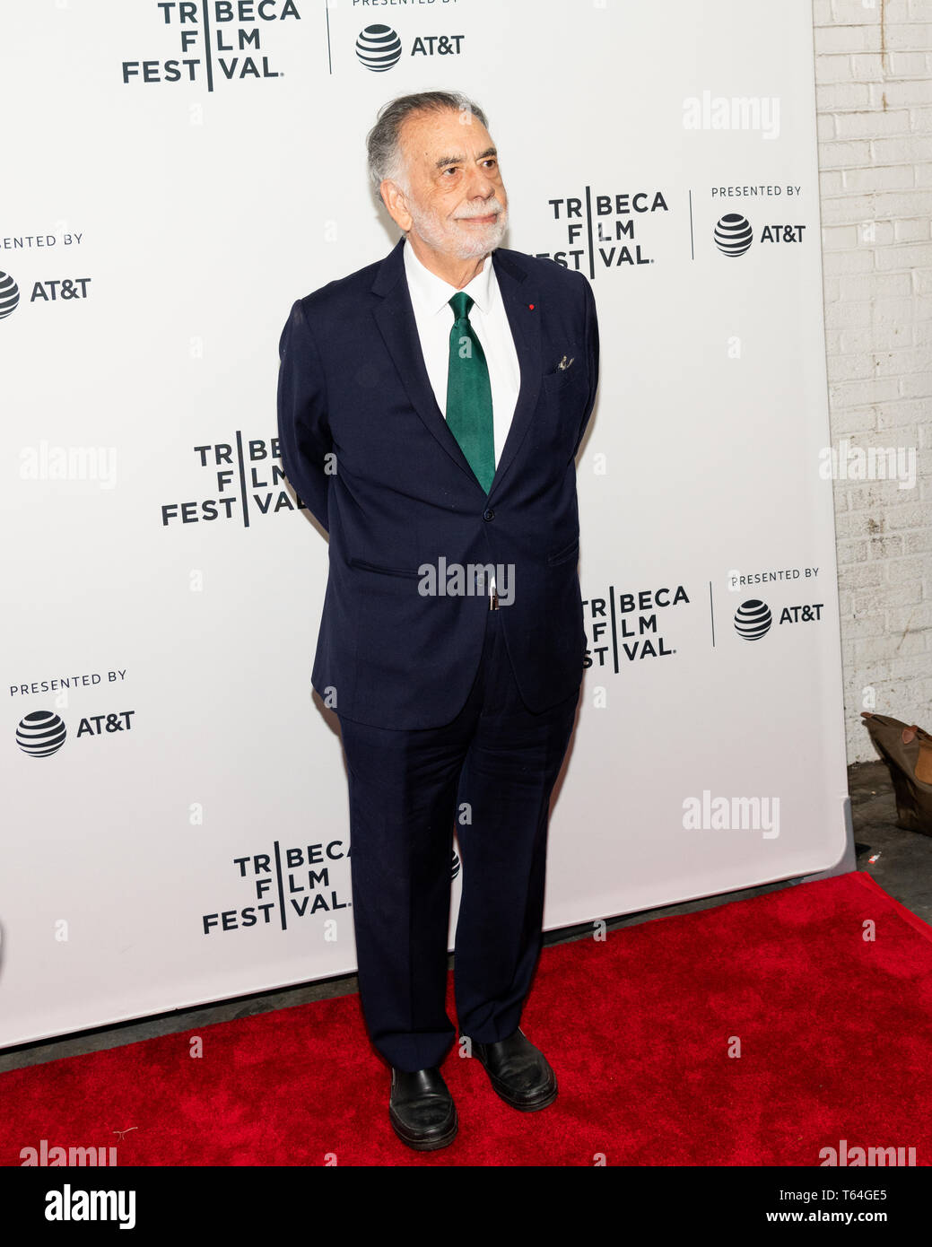 Francis Ford Coppola at the Tribeca Film Festival red carpet arrivals for 'Anniversary Film: Apocalypse Now - 40 years and restoration' at the Beacon Theatre in New York City. Stock Photo
