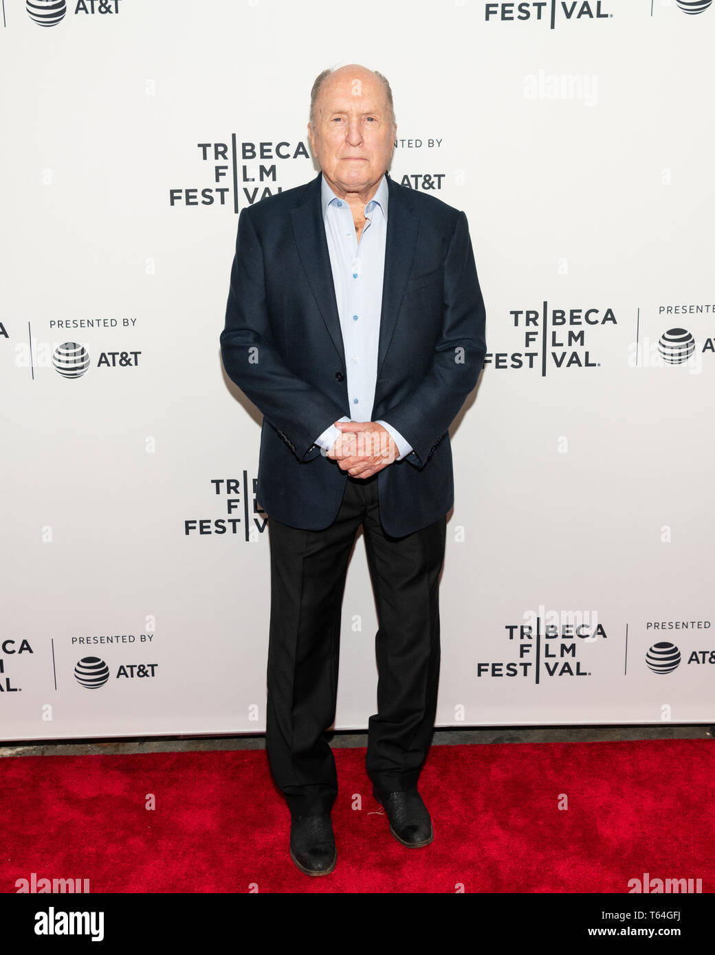 Robert Duvall at the Tribeca Film Festival red carpet arrivals for 'Anniversary Film: Apocalypse Now - 40 years and restoration' at the Beacon Theatre in New York City. Stock Photo