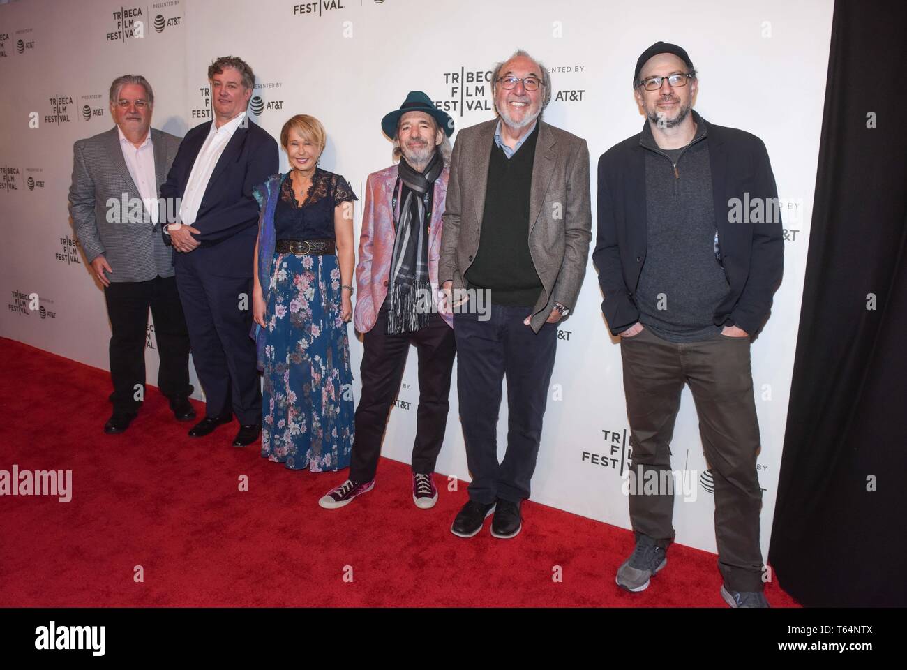New York, New York, USA. 28th Apr, 2019. Matt Groening, Al Jean, Yeardley Smith, Harry Shearer, James L. Brooks and Matt Selman attend ‘The Simpsons 30th Anniversary' during the 2019 Tribeca Film Festival at The Stella Artois Theatre Credit: Bmcc Tpac On April 28, 2019 In New York City. Photo: Jeremy Smith/Image Space/Media Punch/Alamy Live News Stock Photo