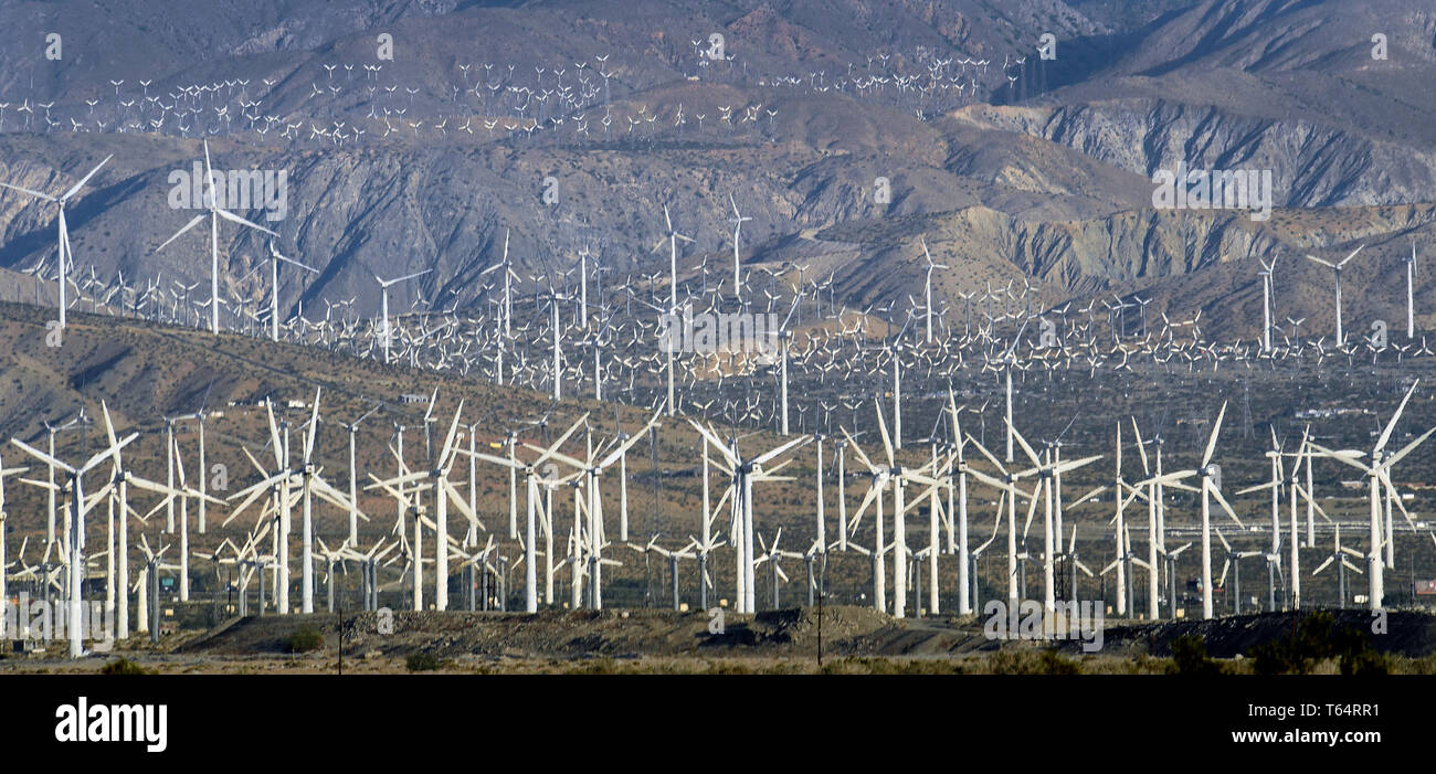 Palm Springs Ca Usa 10th Apr 2018 Wind Turbines Cover The Landscape Near Palm Springs Calif The Wind Farm On The San Gorgonio Mountain Pass In The San Bernadino Mountains Contain More