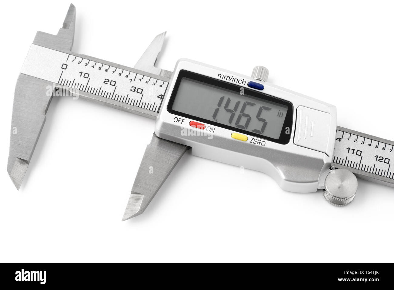 Digital vernier caliper on engineering hires stock photography and