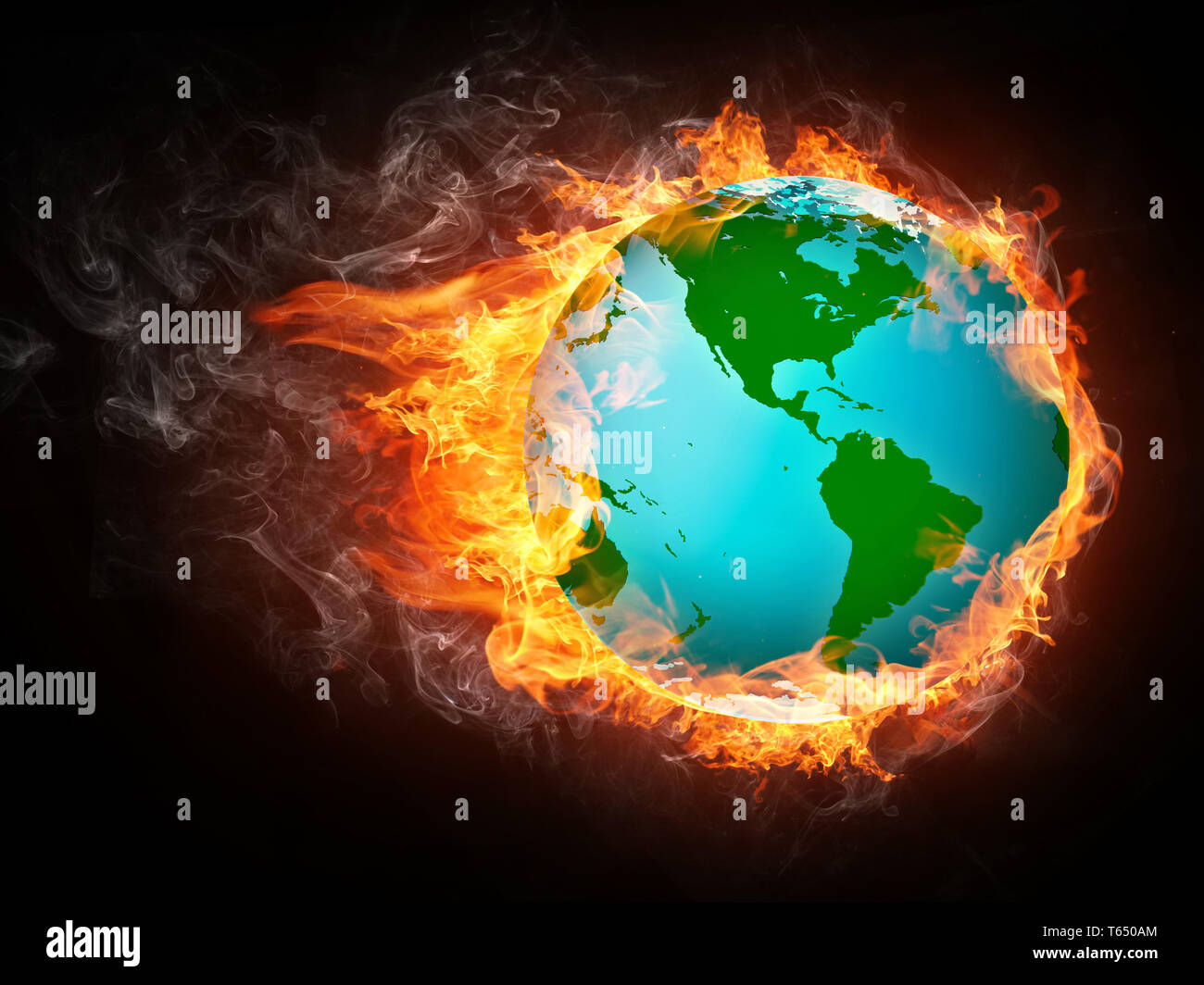 Flames fire earth globe hires stock photography and images Alamy