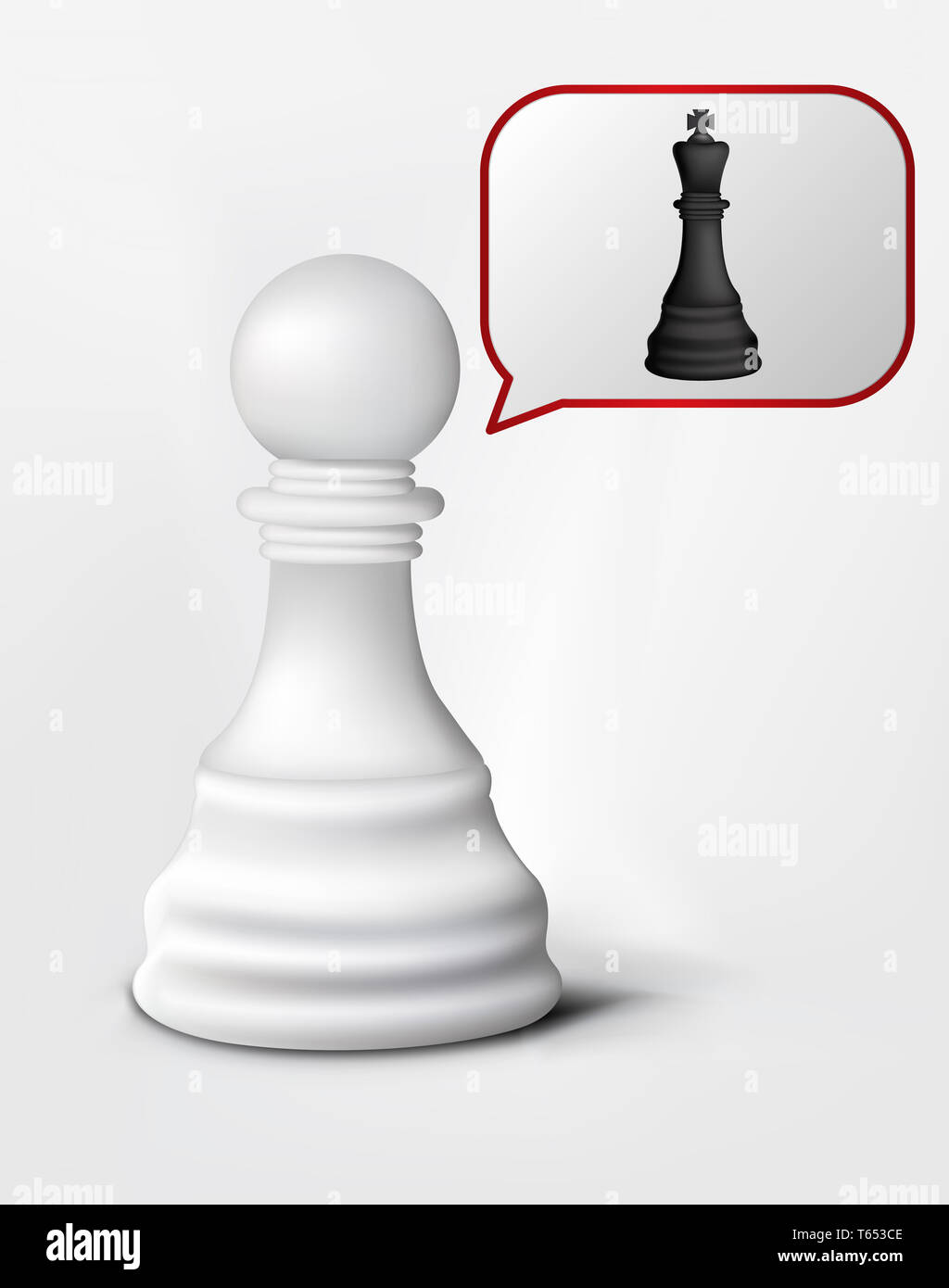 Chess Pawn and King Stock Photo