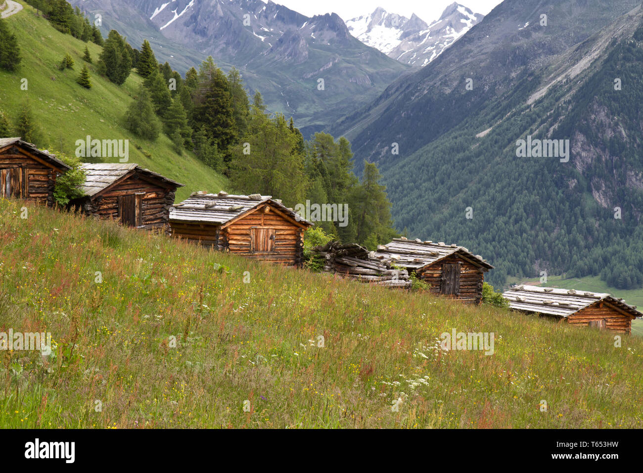 Shieling in South Tyrol, Austria, Europe Stock Photo