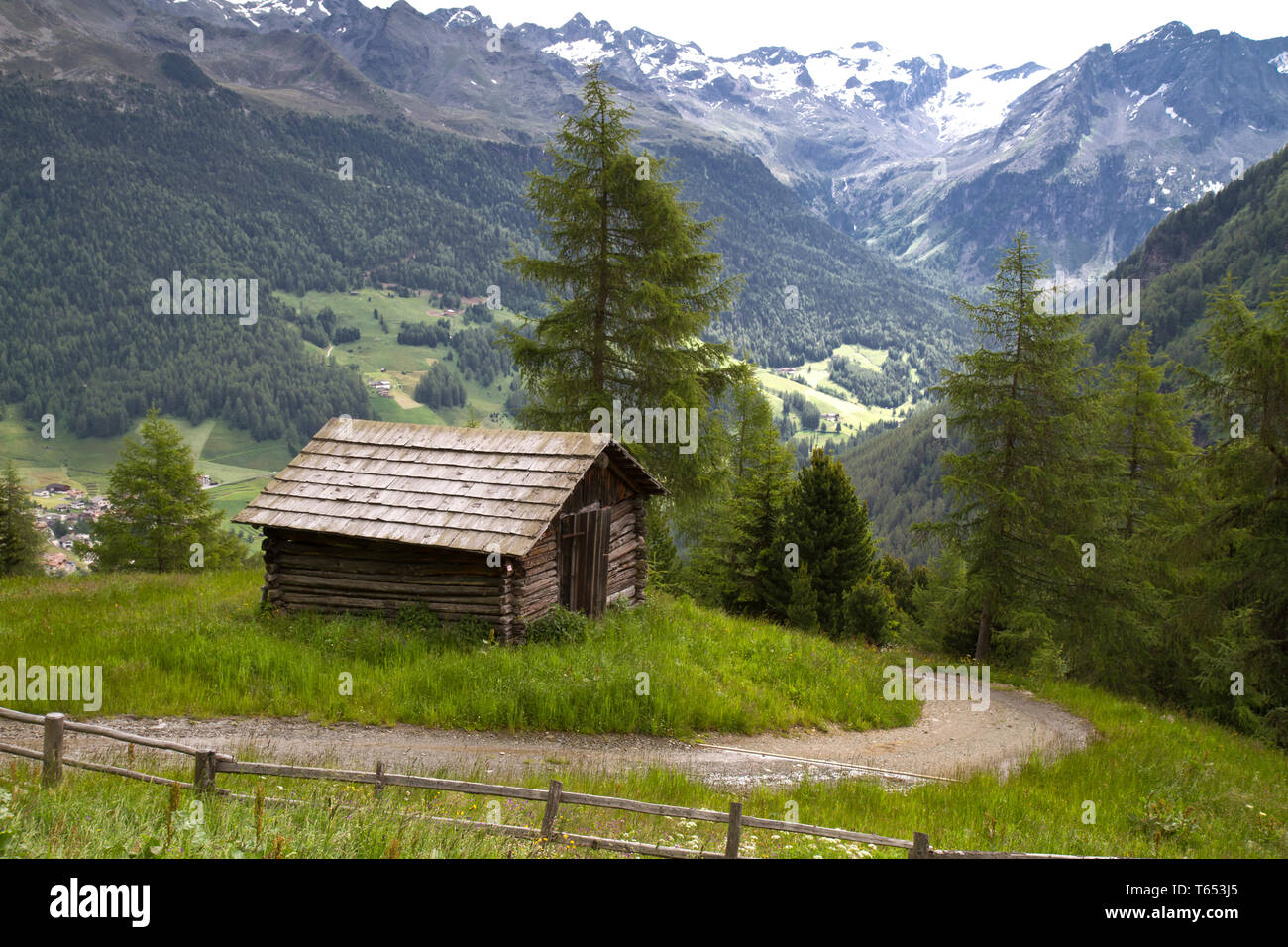 Shieling in South Tyrol, Austria, Europe Stock Photo