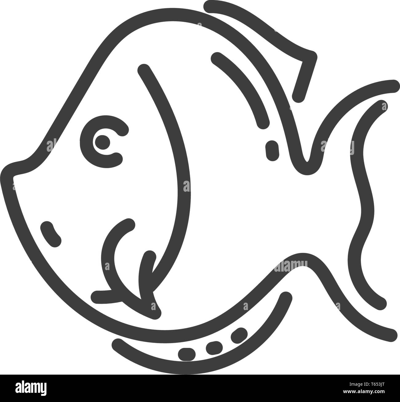 fish flat outline icon of Egypt, concept silhouette Stock Vector Image &amp; Art - Alamy