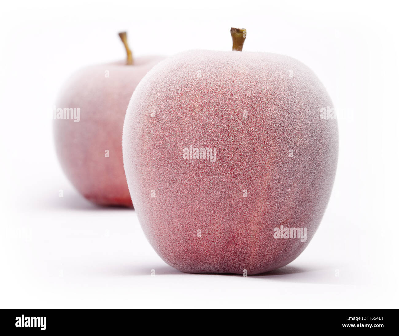Frozen Apples Stock Photo