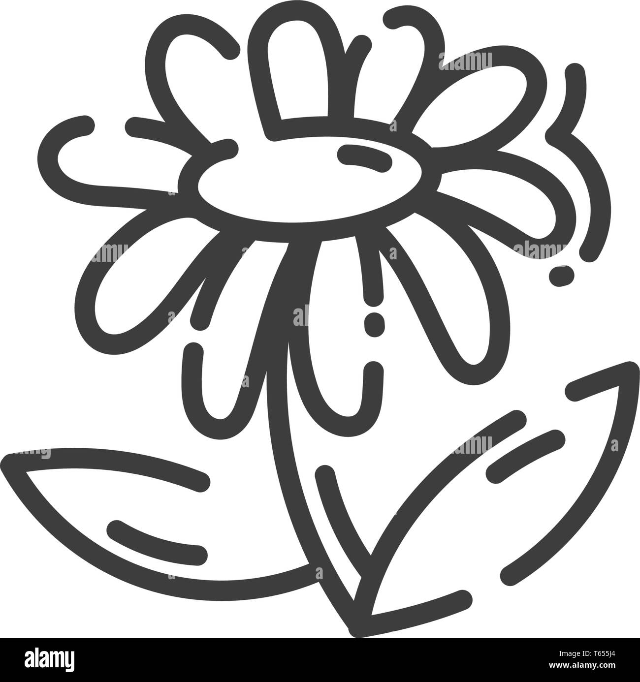 line art icon of flower isolated on white Stock Vector Image & Art - Alamy
