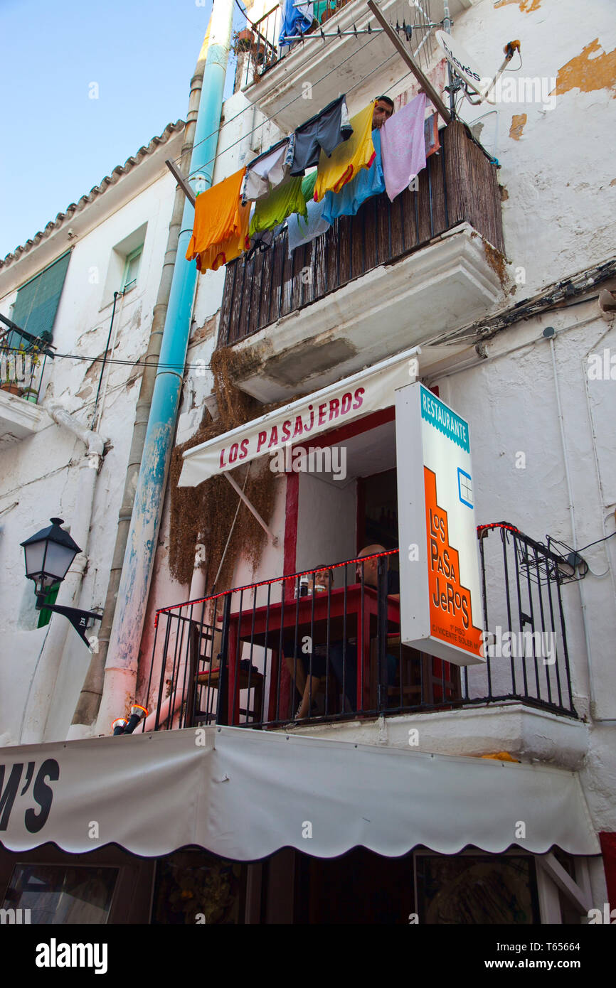 La Marina Neighbourhood. Eivissa. Ibiza city. Ibiza. Balearic Islands. Spain. Stock Photo