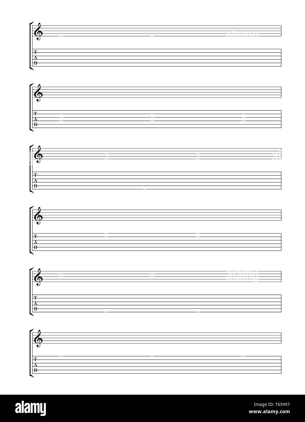 guitar-tab-staff-stock-photo-alamy