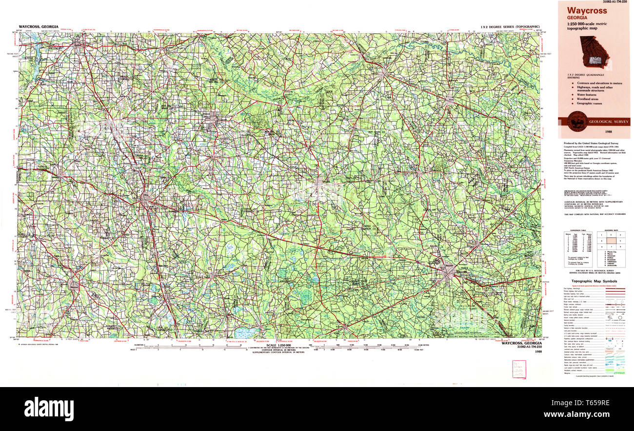 Waycross map hires stock photography and images Alamy