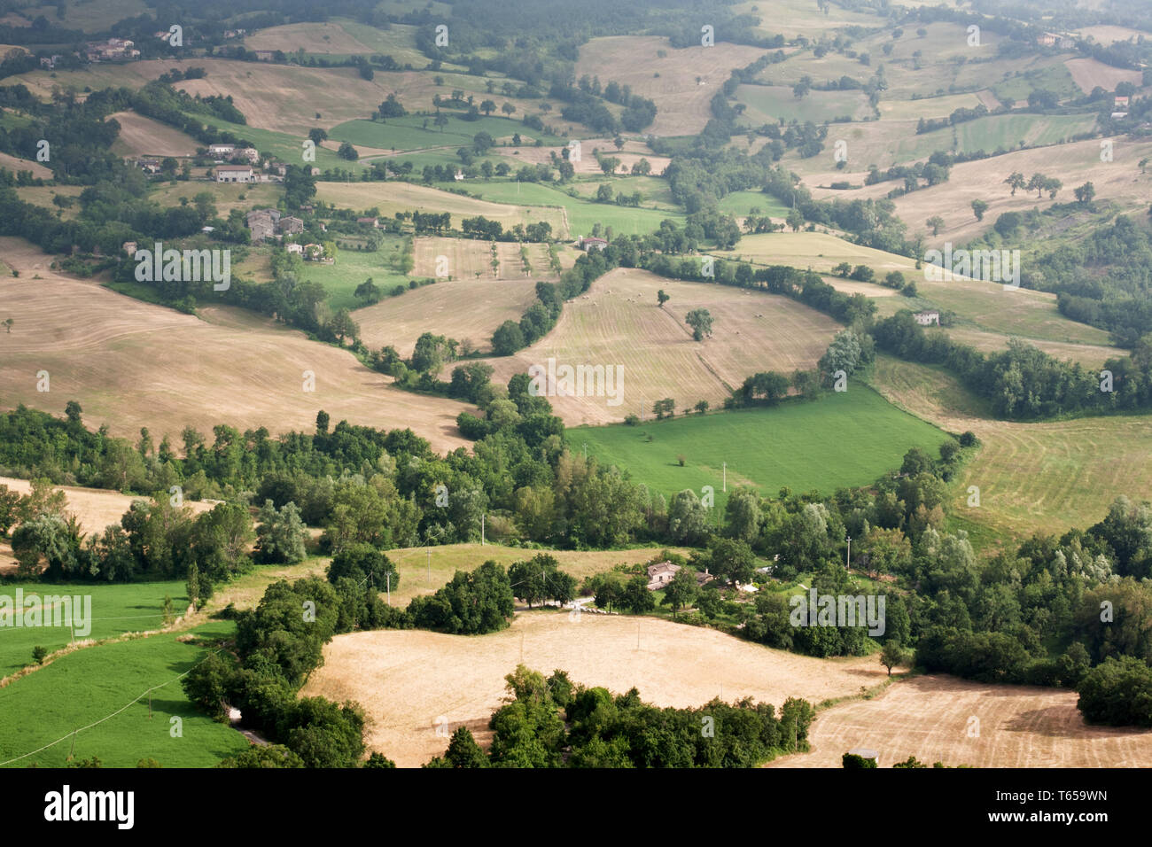 Beautiful Landscape, Marche or the Marches, a Region in Italy Stock Photo