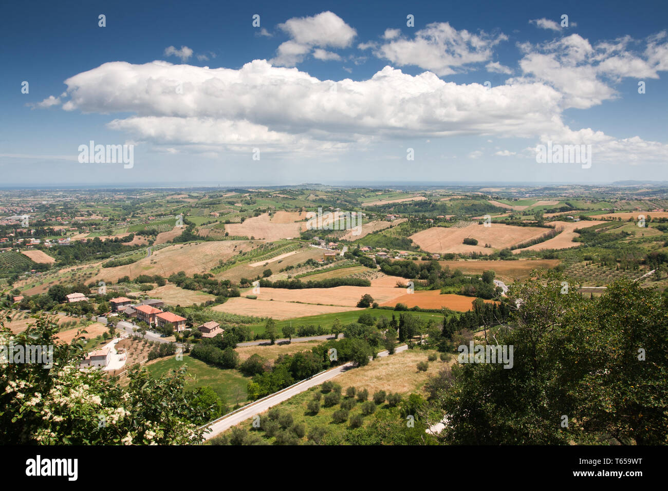 Beautiful Landscape, Marche or the Marches, a Region in Italy Stock Photo